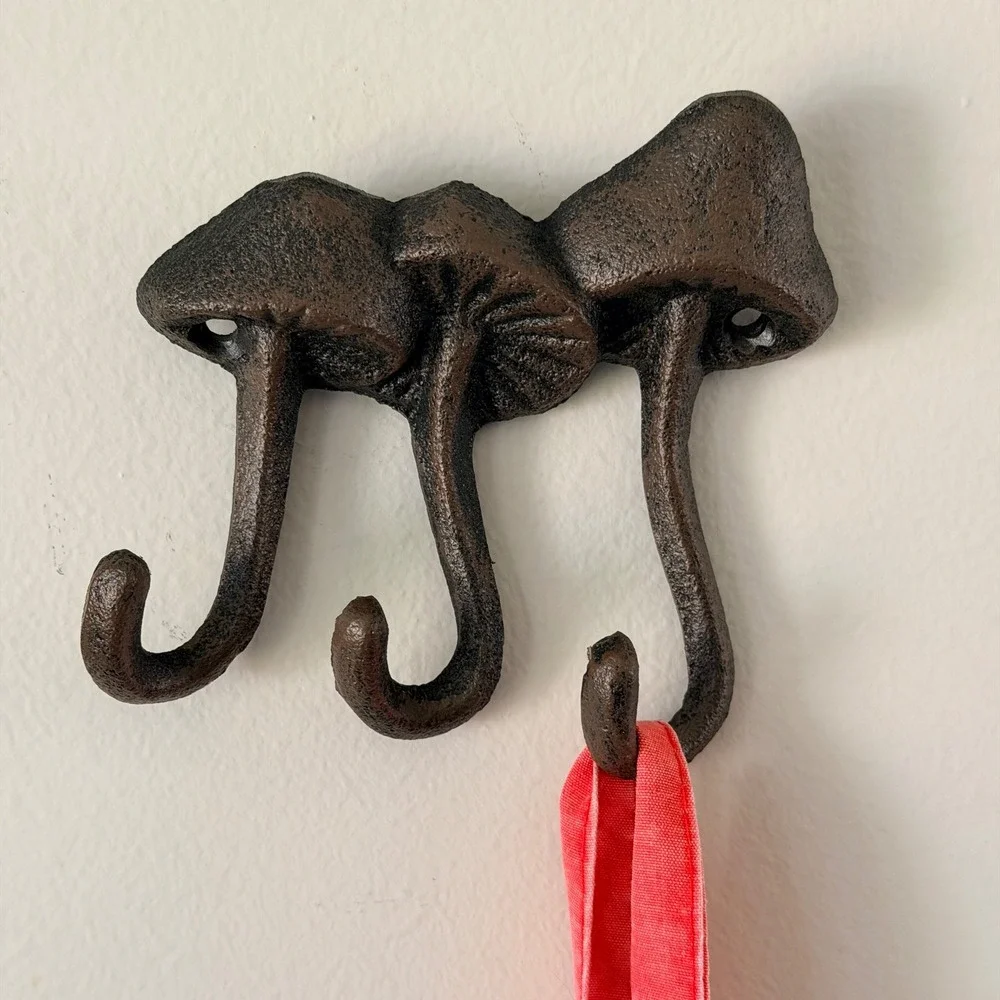 Cast Iron Mushroom Triple Wall Hook 4.5